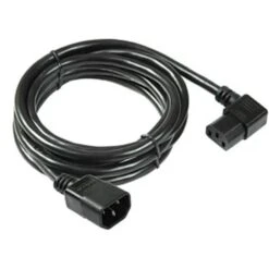 Iec Power Cable 250v- C13 Right Ang To C14- 6.5ft.
